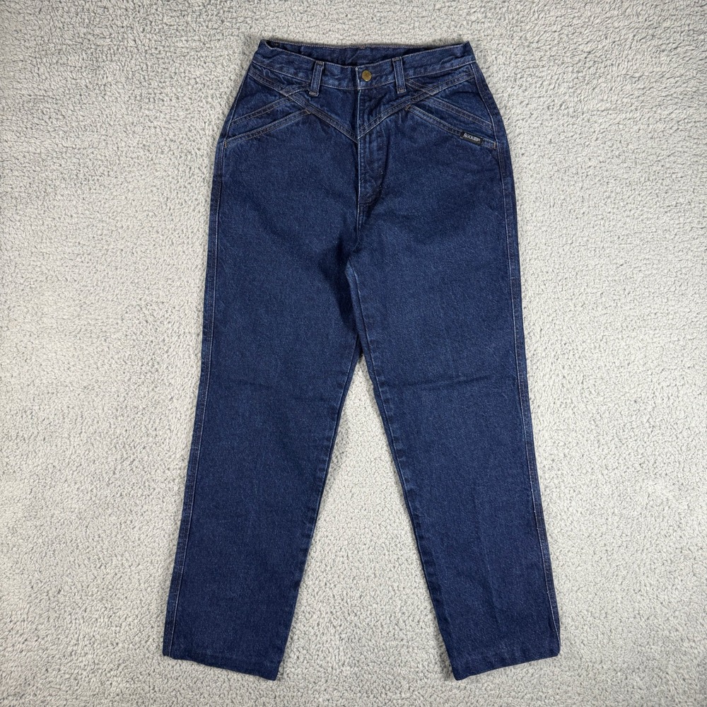 Vintage 90s Rocky Mountain Denim Jeans Size 30/11 (27x29) Bareback Western